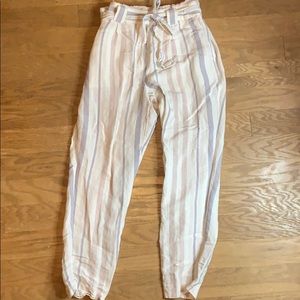 EXPRESS STRIPED LINEN PANTS